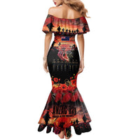 New Zealand ANZAC Day Family Matching Mermaid Dress and Hawaiian Shirt Forever in My Thoughts LT03 - Polynesian Pride
