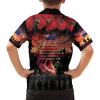New Zealand ANZAC Day Family Matching Off The Shoulder Long Sleeve Dress and Hawaiian Shirt Forever in My Thoughts LT03 - Polynesian Pride