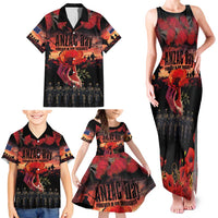 New Zealand ANZAC Day Family Matching Tank Maxi Dress and Hawaiian Shirt Forever in My Thoughts LT03 - Polynesian Pride