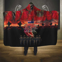 New Zealand ANZAC Day Hooded Blanket Forever in My Thoughts