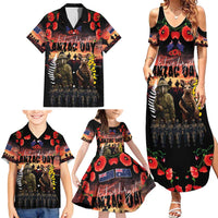 Australia and New Zealand ANZAC Day Family Matching Summer Maxi Dress and Hawaiian Shirt Kangaroo and Kiwi Bird Soldier - Forever in My Thoughts LT03 - Polynesian Pride