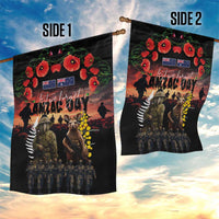 Australia and New Zealand ANZAC Day Garden Flag Kangaroo and Kiwi Bird Soldier - Forever in My Thoughts LT03 - Polynesian Pride