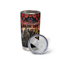 Australia and New Zealand ANZAC Day Tumbler Cup Kangaroo and Kiwi Bird Soldier Forever in My Thoughts LT03 - Polynesian Pride