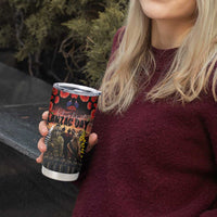 Australia and New Zealand ANZAC Day Tumbler Cup Kangaroo and Kiwi Bird Soldier Forever in My Thoughts LT03 - Polynesian Pride