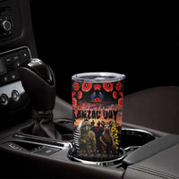 Australia and New Zealand ANZAC Day Tumbler Cup Kangaroo and Kiwi Bird Soldier Forever in My Thoughts LT03 - Polynesian Pride