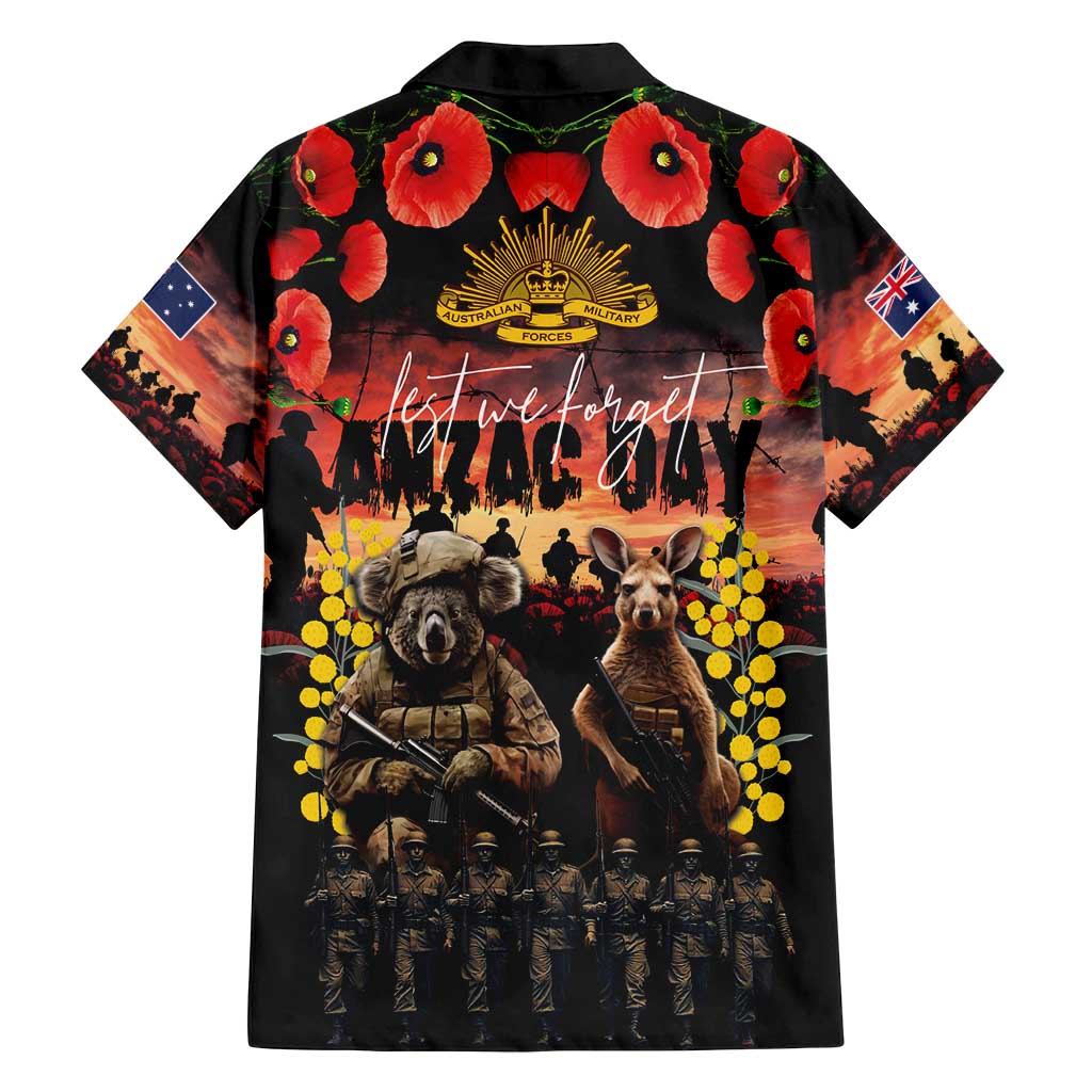 Australia ANZAC Day Family Matching Tank Maxi Dress and Hawaiian Shirt Kangaroo and Koala Soldier - Forever in My Thoughts LT03 - Polynesian Pride