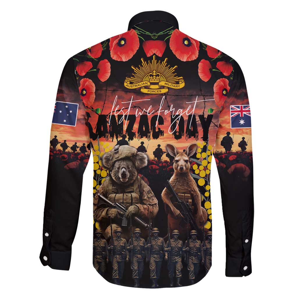 Australia ANZAC Day Family Matching Tank Maxi Dress and Hawaiian Shirt Kangaroo and Koala Soldier - Forever in My Thoughts LT03 - Polynesian Pride