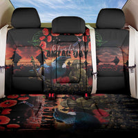New Zealand ANZAC Day Back Car Seat Cover Tui Bird and Kiwi Bird Soldier - Forever in My Thoughts LT03 One Size Black - Polynesian Pride