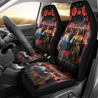 New Zealand ANZAC Day Car Seat Cover Tui Bird and Kiwi Bird Soldier - Forever in My Thoughts LT03 - Polynesian Pride