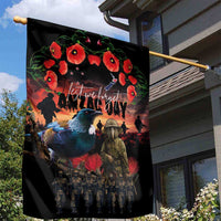 New Zealand ANZAC Day Garden Flag Tui Bird and Kiwi Bird Soldier - Forever in My Thoughts LT03 - Polynesian Pride