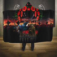 New Zealand ANZAC Day Hooded Blanket Tui Bird and Kiwi Bird Soldier - Forever in My Thoughts LT03 - Polynesian Pride