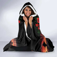 New Zealand ANZAC Day Hooded Blanket Tui Bird and Kiwi Bird Soldier - Forever in My Thoughts LT03 - Polynesian Pride