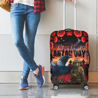 New Zealand ANZAC Day Luggage Cover Tui Bird and Kiwi Bird Soldier - Forever in My Thoughts LT03 - Polynesian Pride
