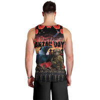 New Zealand ANZAC Day Men Tank Top Tui Bird and Kiwi Bird Soldier - Forever in My Thoughts LT03 - Polynesian Pride