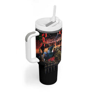 New Zealand ANZAC Day Tumbler With Handle Tui Bird and Kiwi Bird Soldier Forever in My Thoughts LT03 - Polynesian Pride