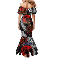 Australia and New Zealand ANZAC Day Family Matching Mermaid Dress and Hawaiian Shirt Aboriginal and Maori Art Pattern - Gallipoli Lest We Forget LT03 - Polynesian Pride