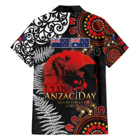 Australia and New Zealand ANZAC Day Family Matching Tank Maxi Dress and Hawaiian Shirt Aboriginal and Maori Art Pattern - Gallipoli Lest We Forget LT03 - Polynesian Pride