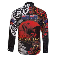 Australia and New Zealand ANZAC Day Family Matching Tank Maxi Dress and Hawaiian Shirt Aboriginal and Maori Art Pattern - Gallipoli Lest We Forget LT03 - Polynesian Pride