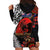 Australia and New Zealand ANZAC Day Hoodie Dress Aboriginal and Maori Art Pattern - Gallipoli Lest We Forget