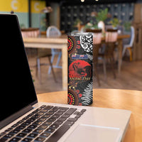 Australia and New Zealand ANZAC Day Skinny Tumbler Aboriginal and Maori Art Pattern Gallipoli Lest We Forget LT03 - Polynesian Pride