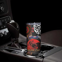 Australia and New Zealand ANZAC Day Skinny Tumbler Aboriginal and Maori Art Pattern Gallipoli Lest We Forget LT03 - Polynesian Pride