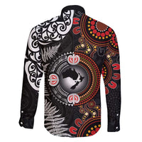 Australia and New Zealand Together Family Matching Tank Maxi Dress and Hawaiian Shirt Aboriginal and Maori Art Tattoo LT03 - Polynesian Pride
