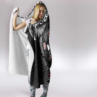 Australia and New Zealand Together Hooded Blanket Aboriginal and Maori Art Tattoo