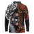 Australia and New Zealand Together Long Sleeve Polo Shirt Aboriginal and Maori Art Tattoo
