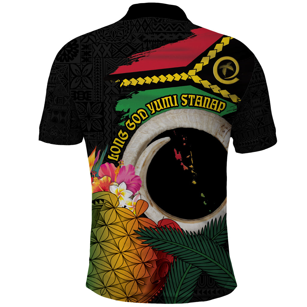 Vanuatu Selebretem 44th Indipendens Dei Polo Shirt Sand Drawing Turtle Melanesian Vibes LT03 - Polynesian Pride