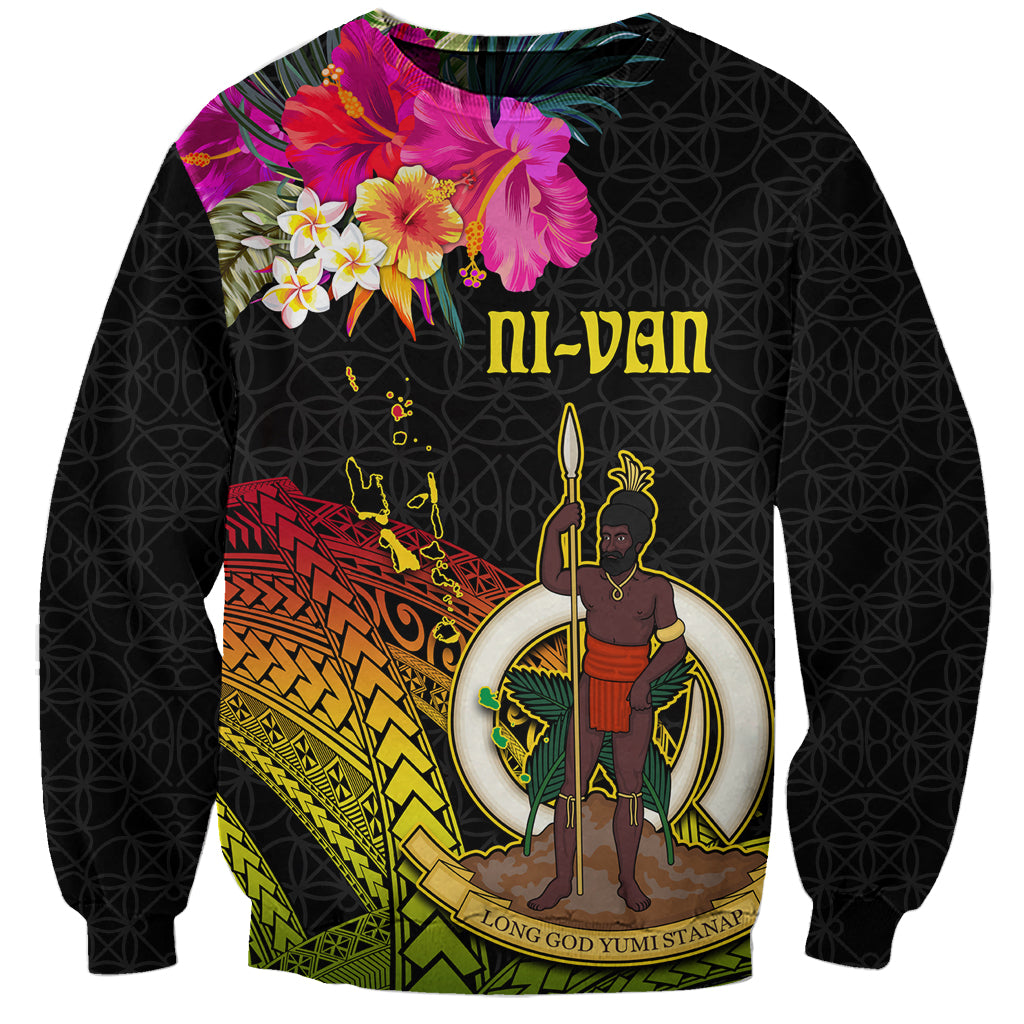 Vanuatu Ni-Van Sweatshirt Coat of Arms Sand Drawing