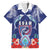 Guam Liberation Day Family Matching Puletasi and Hawaiian Shirt The Tribal Latte Stone and Dolphins with Hibiscus Chamorro Culture