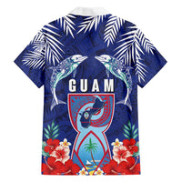 Guam Liberation Day Family Matching Tank Maxi Dress and Hawaiian Shirt The Tribal Latte Stone and Dolphins with Hibiscus Chamorro Culture LT03 - Polynesian Pride