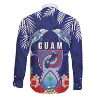 Guam Liberation Day Family Matching Tank Maxi Dress and Hawaiian Shirt The Tribal Latte Stone and Dolphins with Hibiscus Chamorro Culture LT03 - Polynesian Pride
