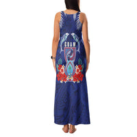 Guam Liberation Day Family Matching Tank Maxi Dress and Hawaiian Shirt The Tribal Latte Stone and Dolphins with Hibiscus Chamorro Culture LT03 - Polynesian Pride