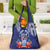Guam Liberation Day Grocery Bag The Tribal Latte Stone and Dolphins with Hibiscus Chamorro Culture