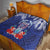 Guam Liberation Day Quilt The Tribal Latte Stone and Dolphins with Hibiscus Chamorro Culture