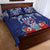 Guam Liberation Day Quilt Bed Set The Tribal Latte Stone and Dolphins with Hibiscus Chamorro Culture