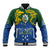 Solomon Islands Baseball Jacket The Guardians-Tribal Crocodile and Shark Melanesian Tattoo