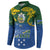 Solomon Islands Button Sweatshirt The Guardians-Tribal Crocodile and Shark Melanesian Tattoo