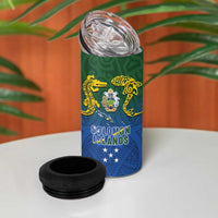 Solomon Islands 4 in 1 Can Cooler Tumbler The Guardians-Tribal Crocodile and Shark Melanesian Tattoo LT03 - Polynesian Pride