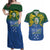 Solomon Islands Couples Matching Off Shoulder Maxi Dress and Hawaiian Shirt The Guardians-Tribal Crocodile and Shark Melanesian Tattoo
