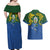 Solomon Islands Couples Matching Off Shoulder Maxi Dress and Hawaiian Shirt The Guardians-Tribal Crocodile and Shark Melanesian Tattoo