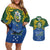 Solomon Islands Couples Matching Off Shoulder Short Dress and Hawaiian Shirt The Guardians-Tribal Crocodile and Shark Melanesian Tattoo