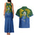 Solomon Islands Couples Matching Tank Maxi Dress and Hawaiian Shirt The Guardians-Tribal Crocodile and Shark Melanesian Tattoo