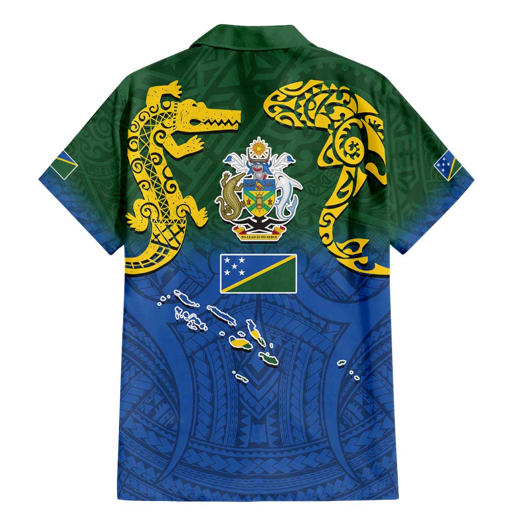 Solomon Islands Family Matching Mermaid Dress and Hawaiian Shirt The Guardians-Tribal Crocodile and Shark Melanesian Tattoo LT03 - Polynesian Pride