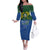 Solomon Islands Family Matching Off The Shoulder Long Sleeve Dress and Hawaiian Shirt The Guardians-Tribal Crocodile and Shark Melanesian Tattoo