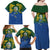 Solomon Islands Family Matching Off Shoulder Maxi Dress and Hawaiian Shirt The Guardians-Tribal Crocodile and Shark Melanesian Tattoo