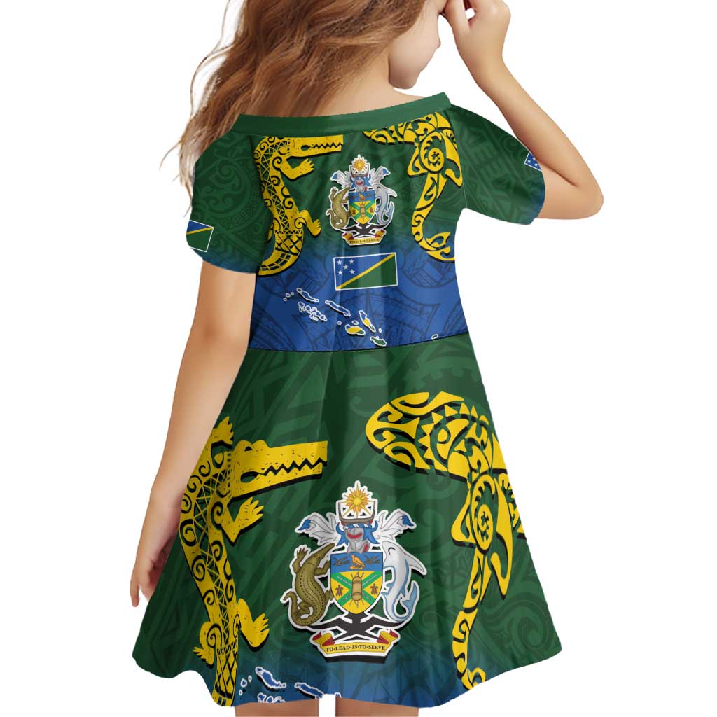 Solomon Islands Family Matching Puletasi and Hawaiian Shirt The Guardians-Tribal Crocodile and Shark Melanesian Tattoo LT03 - Polynesian Pride