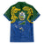 Solomon Islands Family Matching Puletasi and Hawaiian Shirt The Guardians-Tribal Crocodile and Shark Melanesian Tattoo