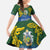 Solomon Islands Family Matching Summer Maxi Dress and Hawaiian Shirt The Guardians-Tribal Crocodile and Shark Melanesian Tattoo